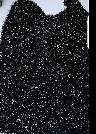 Сумка шопер металлик черная сумка шоппер блестящая2 фото