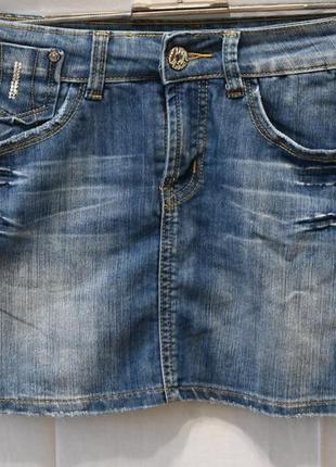 Юбка джинсовая свет синего цвета, фирмы miss softy2 фото