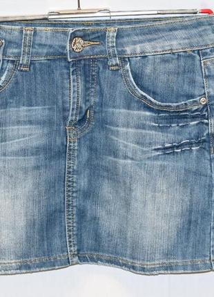 Юбка джинсовая свет синего цвета, фирмы miss softy6 фото