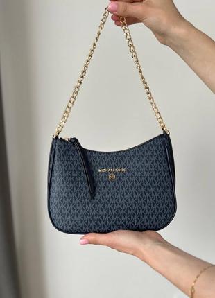 Жіноча сумка michael kors hobo blue5 фото