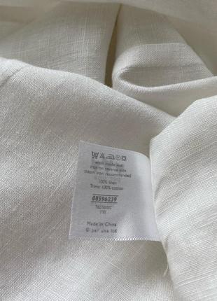 Белая льняная рубашка от marks &amp; spencer per una 100% лен😍10 фото