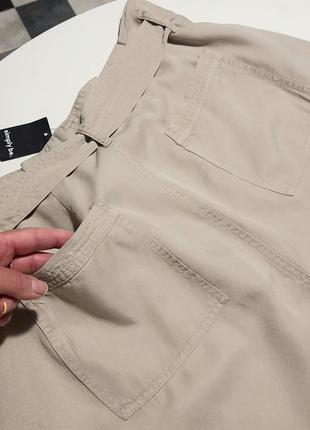 Укороченные брюки из натуральной ткани4 фото