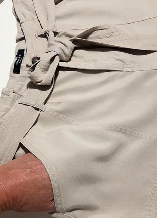 Укороченные брюки из натуральной ткани5 фото