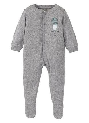 Бодік марки lupilu pure 68 чоловічок сірий універсальний подарунок бавовняний бавовна