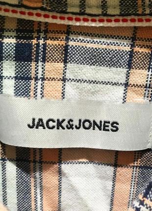 Jack & jones сорочка чоловіча нова в клітинку бежева бавовна оригінал l2 фото