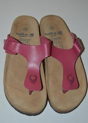 Шльопанці шльопанці шльопки шкіра walks comfort розмір 39 407 фото