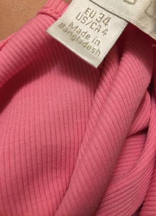 Меди платье  рубчик в обтяжку трикотаж чулок карандаш розовая майка с разрезом на ноге7 фото