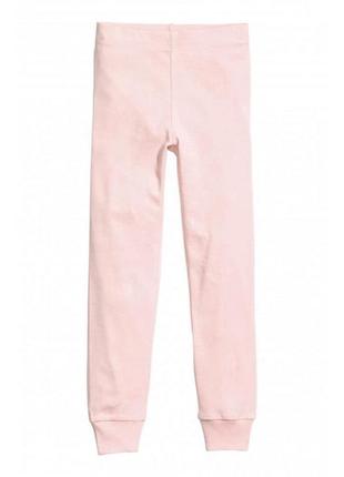 Пижамные брюки хлопковые для девочки h&m 0623765-057 110-116 см (4-6 years) розовый