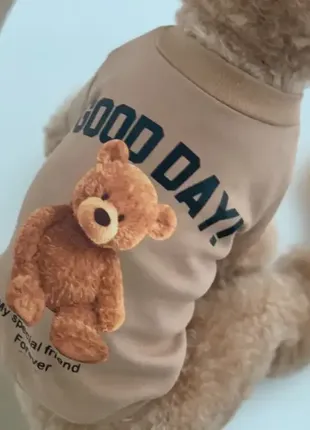 Кофта свитер тедди для кошек, котов и собак good day коричневый m0830