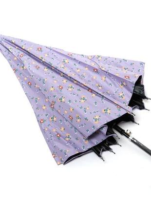Жіноча бузкова парасолька тростина з дрібними квітами6 фото