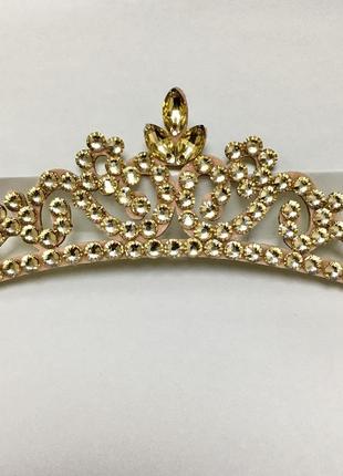 Коронка на голову для художественной гимнастики, golden shadow 1 шт (12х4,5см)