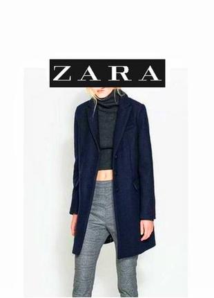 Zara вовняне пальто прямого крою класичне довге осінь-зима