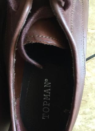 Новые стильные кожаные мужские туфли topman 44 размер6 фото