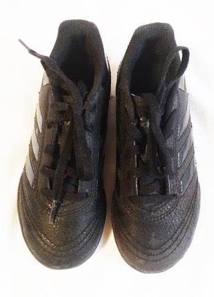 Кроссовки детские футбол сороконожки черные sgc 753002 adidas (размер 27)3 фото