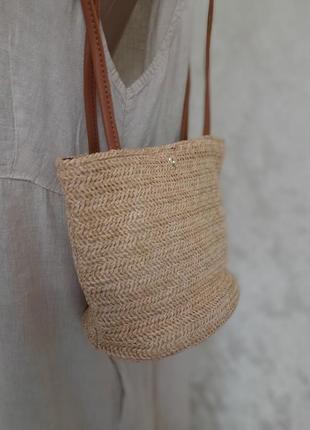 Натцральна сумка плетенка із рафії8 фото