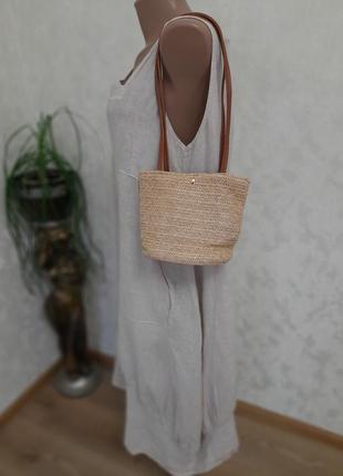 Натцральна сумка плетенка із рафії10 фото