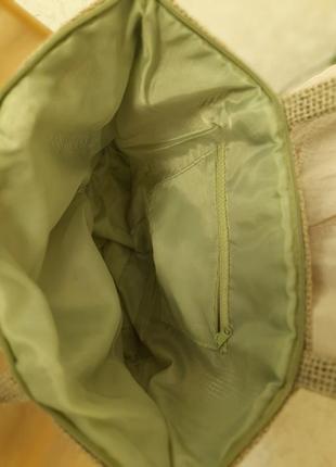 Натуральна сумка шопер плетенка із мішковини5 фото