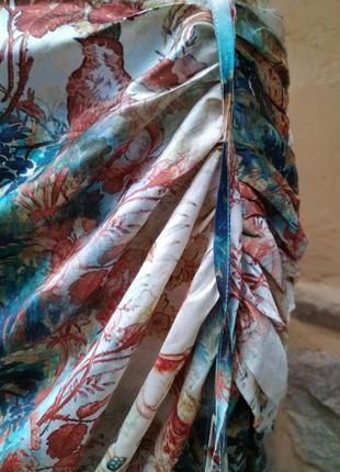 Атласная юбка миди со сборками по бокам, m, l.2 фото