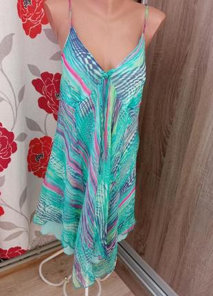 Женская одежда/ сарафан/ легкое летнее платье/ 50/52 размер/ 100 silk