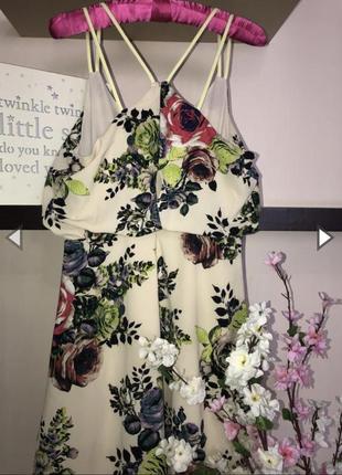 Літнє плаття на бретельках, сукня з великими квітами7 фото
