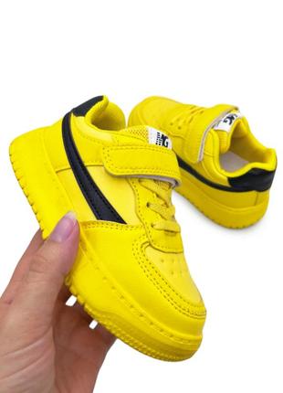 Детские жёлтые кроссовки, унисекс, y-top, 27-23р1 фото