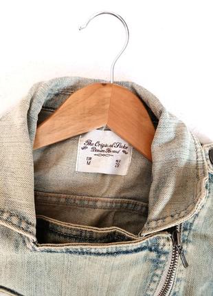 Стильная винтажная джинсовая куртка pull &amp; bear3 фото