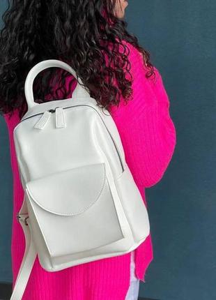 Рюкзак жіночий білий, молодіжний рюкзак1 фото