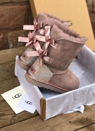 Шикарные женские ugg в розовом цвете с теплым и мягким мехом (осень-зима-весна)😍