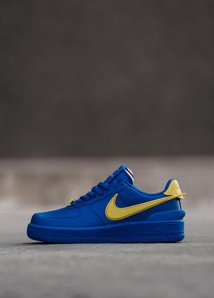 Мужские кроссовки nike air force 1 low x ambush blue yellow 40-41-42-43-445 фото