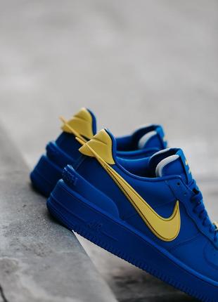 Мужские кроссовки nike air force 1 low x ambush blue yellow 40-41-42-43-444 фото