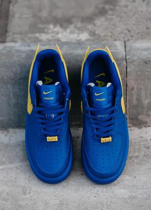 Мужские кроссовки nike air force 1 low x ambush blue yellow 40-41-42-43-449 фото