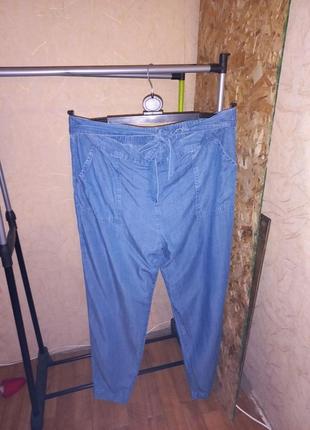 Легкие летние брюки из тенсела 56-58 размер1 фото