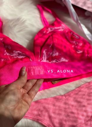 Оксамитовий велюровий топ бюстик pink victoria’s secret вікторія сікрет оригінал