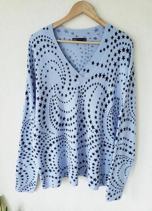 Джемпер свитер с принтом звезды marks and spencer 22 uk