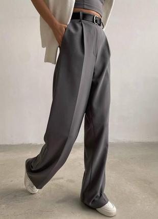 Женские классические брюки, элегантный классические брюки, классические брюки, широки, прямые брюки, брючины, брючины палаццо