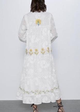 Красивое платье, платье zara с вышивкой8 фото
