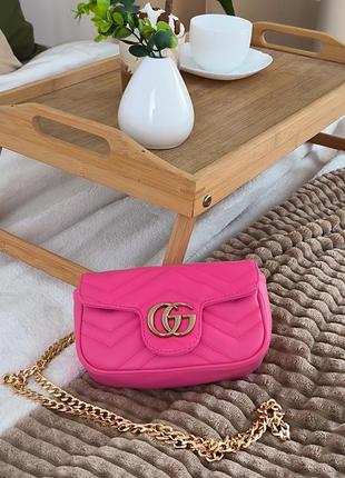 👜 gucci marmont mini pink1 фото