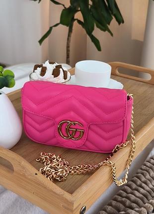 👜 gucci marmont mini pink2 фото