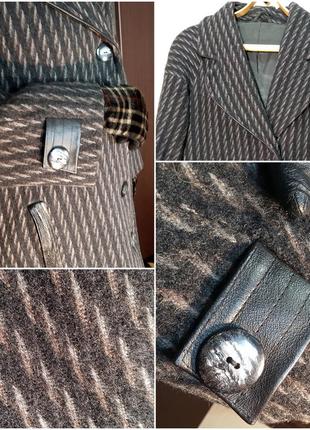 Пальто женское миди твидовое драповое суконное пальто меди р. 50-52 демисезонное3 фото