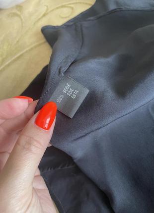 Ночная рубашка женская черная натуральный шелк вышивка франция м5 фото