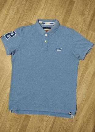 Чоловіче поло/superdry/синя футболка/ чоловічий одяг