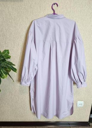Стильное платье рубашка с объемными рукавами от h&amp;m, оригинал3 фото