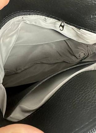 Женская мини сумочка на плечо экококира черная, качественная классическая маленькая сумка для девушек9 фото