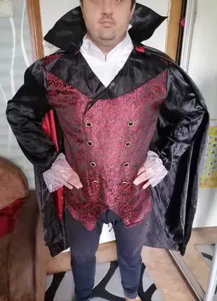 Арнавальный костюм вампир дракула . аниматор. хеллоуин до 185 см