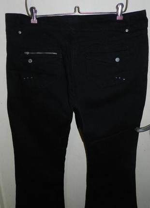 Стрейч-плотные,чёрные джинсы-капри,с карманами и стразиками,бол.18-20разм.,x-mail2 фото
