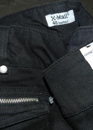 Стрейч-плотные,чёрные джинсы-капри,с карманами и стразиками,бол.18-20разм.,x-mail5 фото