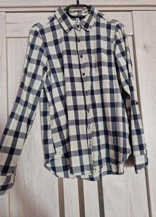 Натуральна бавовняна сорочка в клітинку