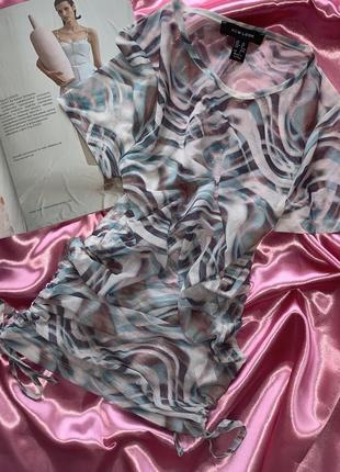 Сукня сітка з драпіровкою завʼязками new look