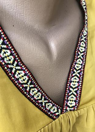 Блузка с вышивкой в этно бохо стиле sienna италия3 фото