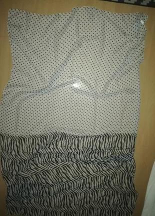 Парео animal print горошек черно-белый 180 х 100